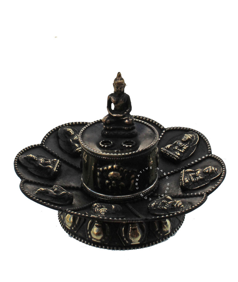 Buddha Incense Burner & Candle Holder 10 x 8 cm Creativehand Nepal